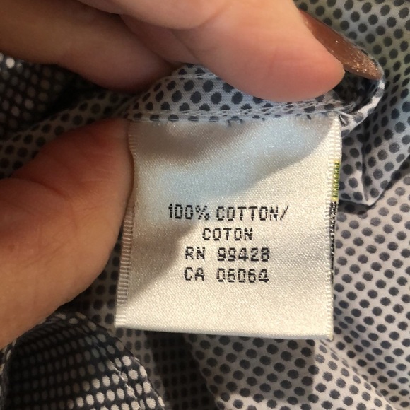 Bugatchi shaped fit fit two tone polka dot grey charcoal shirt cotton 3XL - Picture 8 of 11